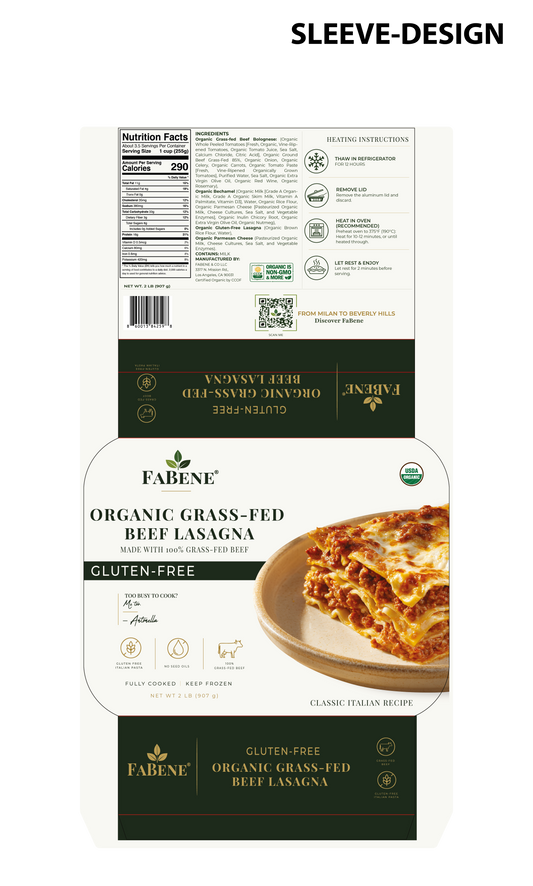 Organic Gluten-Free Beef Lasagna with 100% Grass-Fed Beef