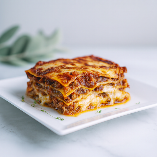 Organic Beef Lasagna with Italian Semolina Pasta (100% Grass-Fed Beef)