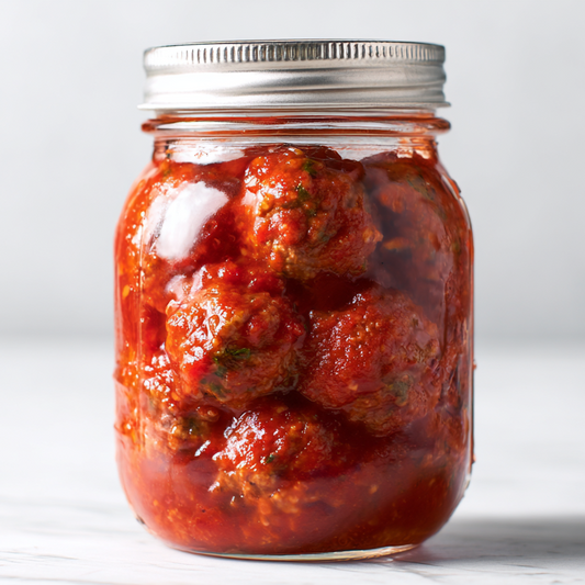 Organic Gluten-Free Beef Meatballs (Grass-Fed, Oven-Baked, Braised in Marinara)