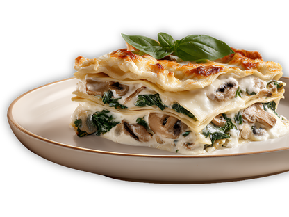 Gluten-Free Vegetarian Lasagna with Spinach & Mushrooms (Egg-Free Pasta)