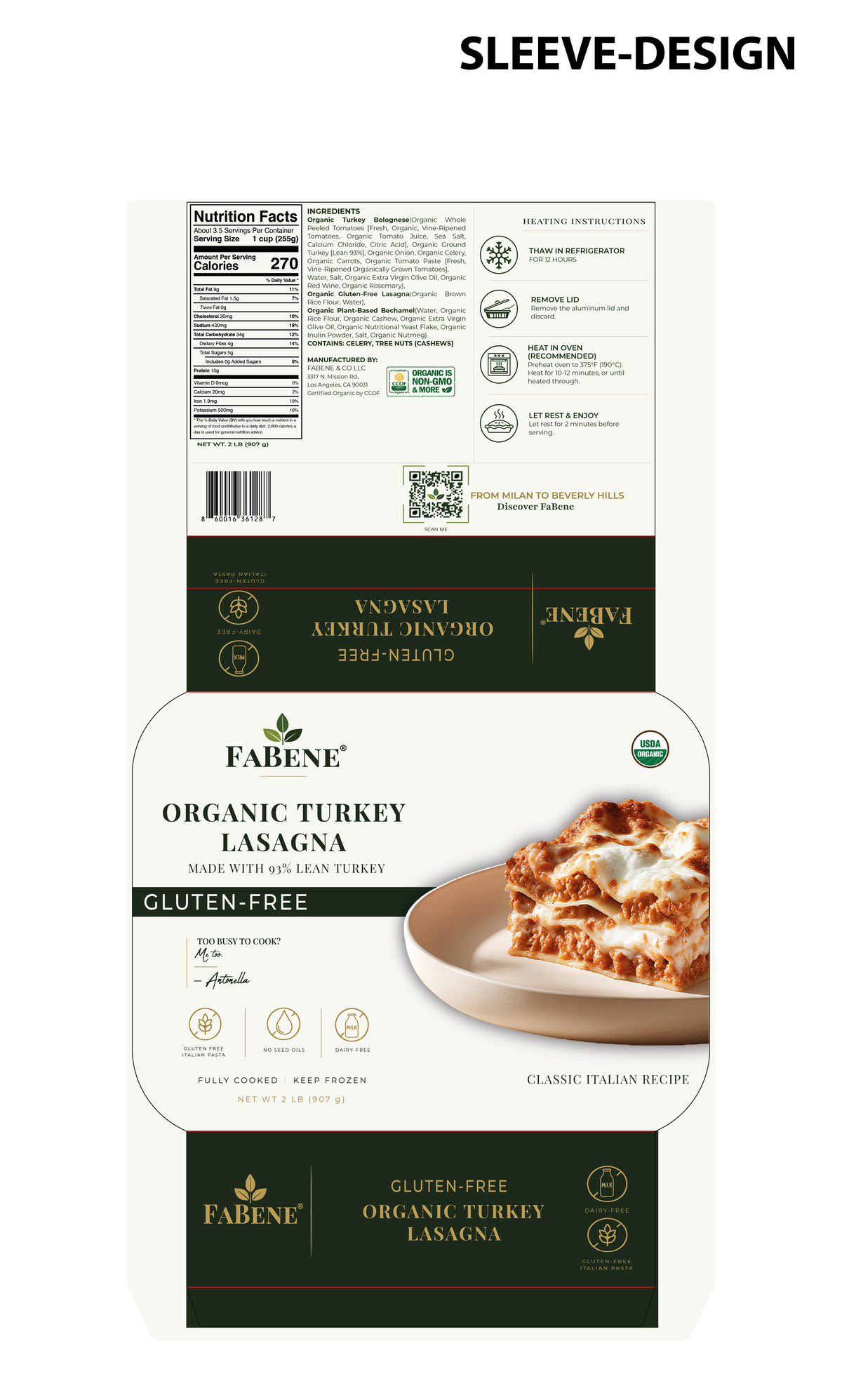Organic Gluten-Free Turkey Lasagna (No Dairy, Egg-Free Pasta)