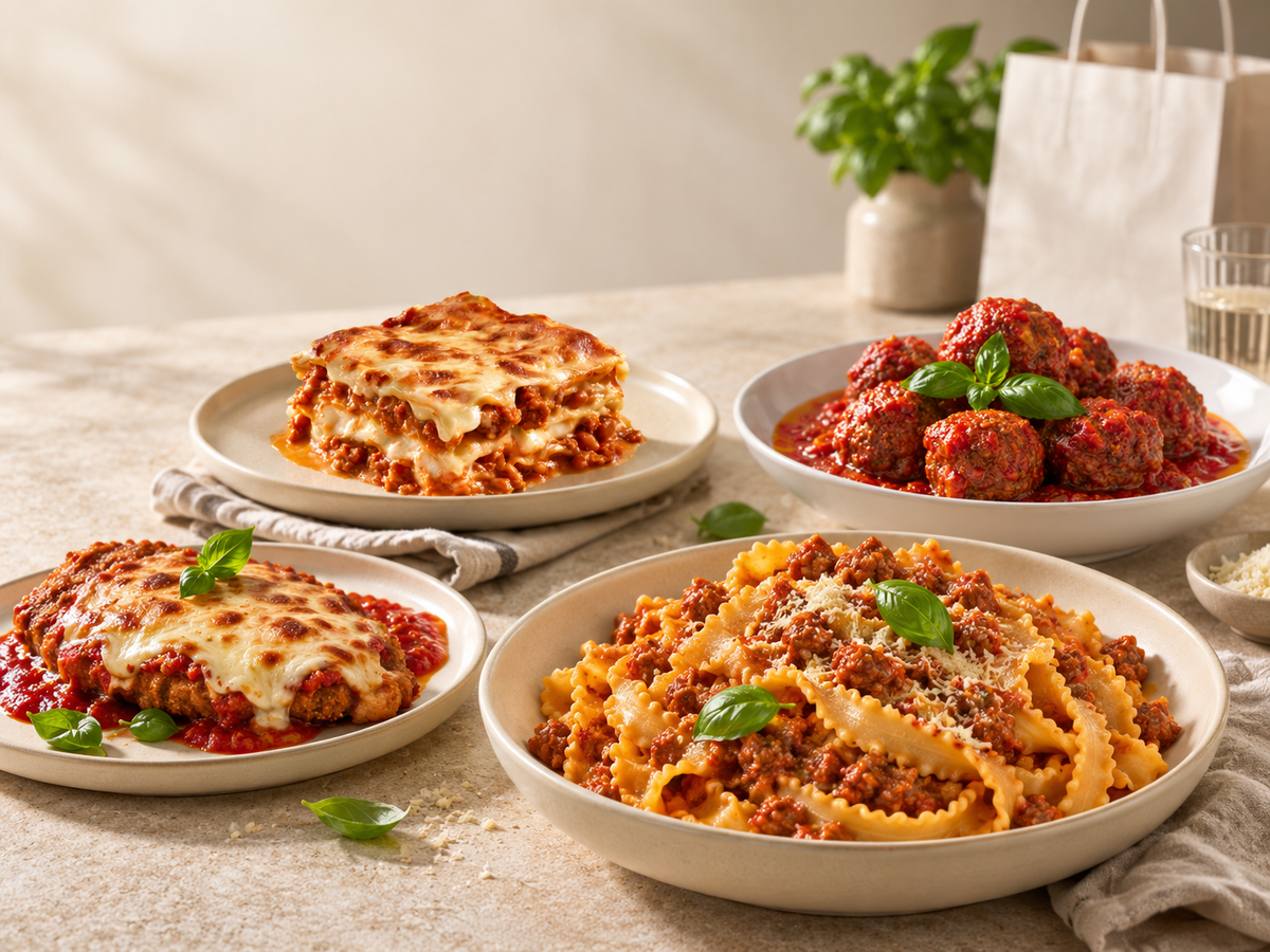 FaBene weekly small pack: lasagna, meatballs, chicken parmesan and fresh pasta